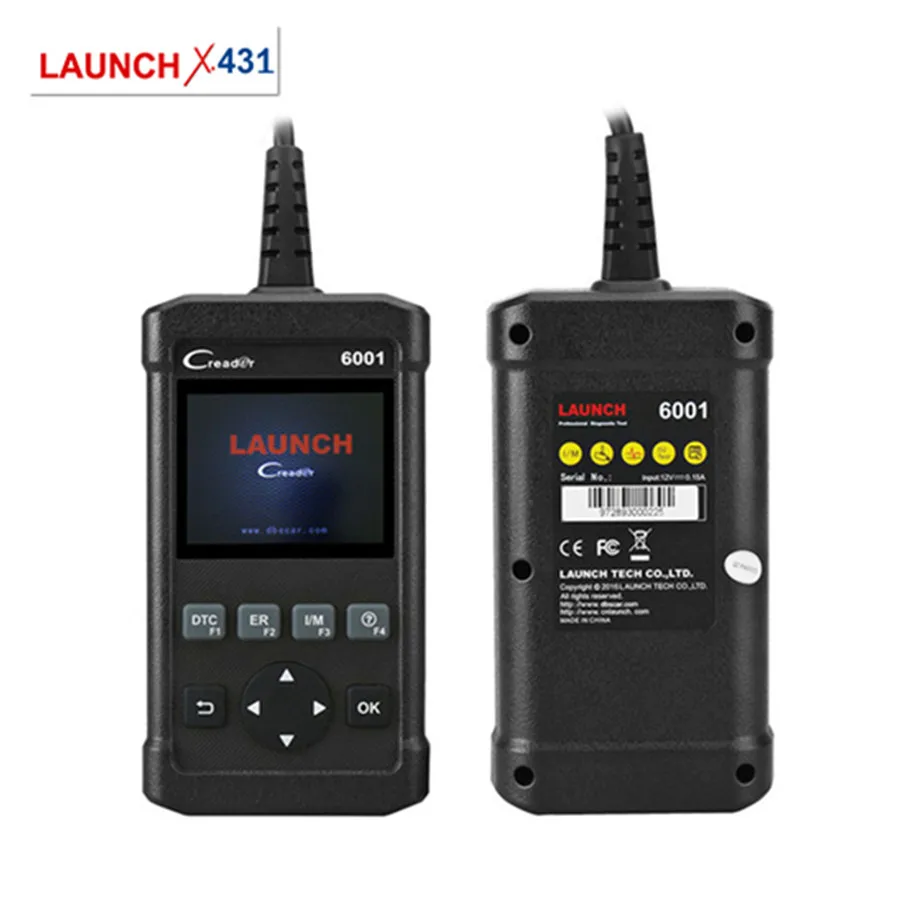 

Launch DIY Code Reader CReader 6001 Full OBDII OBD2 functions Support O2 Sensor Test Launch CReader 6001