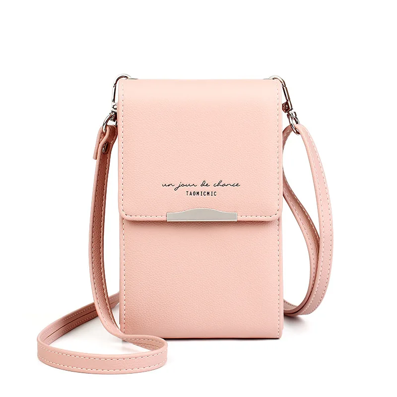 UR BOURSE Women's Pu Leather Phone Bag Wallet Ladies Mini Shoulder Bag Female Large Capacity Messenger Crossbody Bag Coin Purse