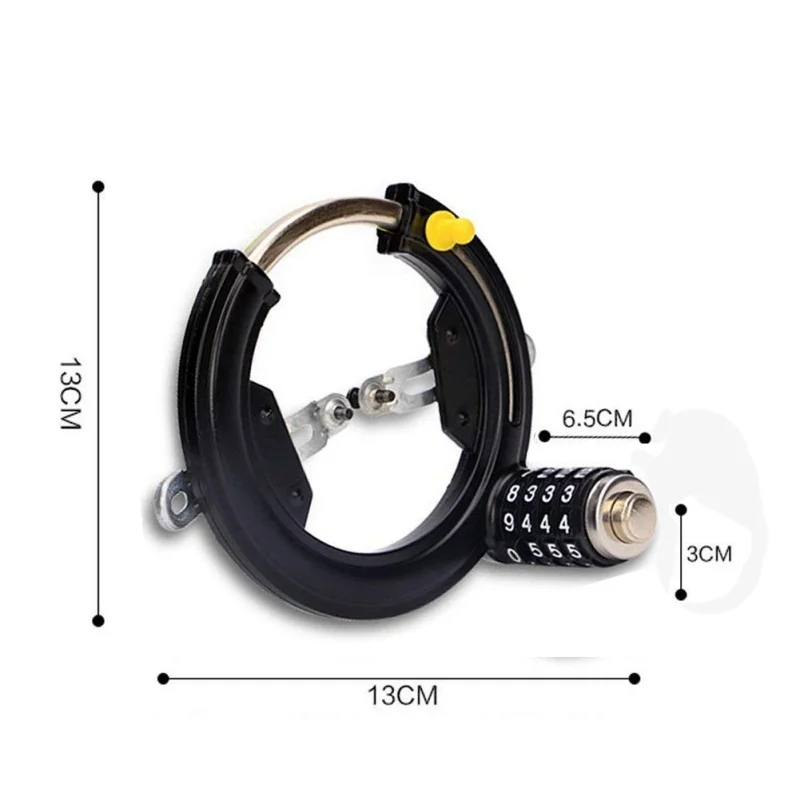 Общий велосипедный подковообразный замок когти Противоугонный замок 4 слова пароль велосипед фиксированный стальной замок Сильные замки безопасности