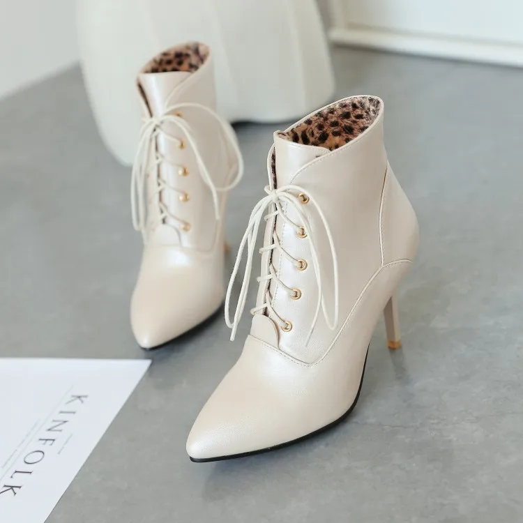 

Big Size 9 10 11-15 boots women shoes ankle boots for women ladies boots Tapered thin cross strap with willow