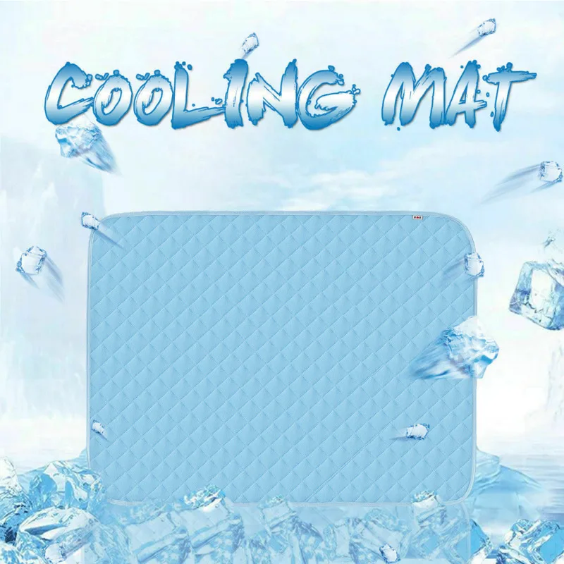 

Dog Cooling Mat Pet Chilly Non-Toxic Summer Cool cotton Bed Pad Cushion Indoor