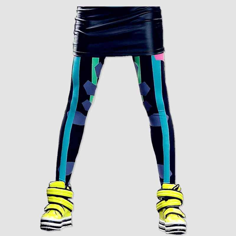 skinny girl wearing leggings