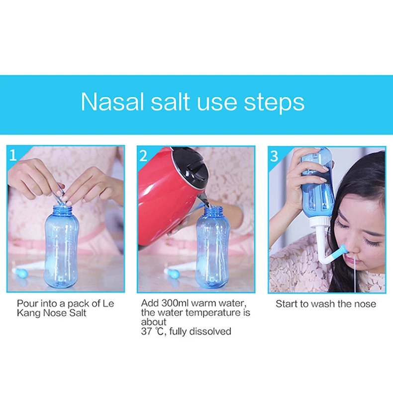 Oloom г 2,7 г 60 упаковок носовой Оросительная соль носовой промыть смешивания мыть носовой соли для 300 мл очищает увлажняет и защищает нос