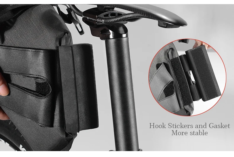 Cheap ROCKBROS Bike Bag Waterproof Reflective 10L Large Capacity Saddle Bag Cycling Foldable Tail Rear Bag MTB Road Trunk Bicycle Bag 14