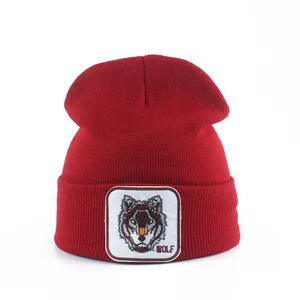 Image 5 - New Wolf Animal Beanie Men Warm Knitted Winter Hats For Women Gorra Hip hop Skullies Bonnet Unisex Cap Dropshipping