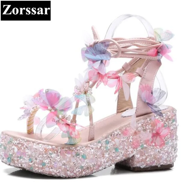 

Women Summer shoes high heel rhinestone open toe sandals heel woman party shoes 2017 Fashion Cross strap womens Gladiator shoes
