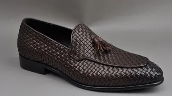 

new fashion men leather shoes male business dress shoes male slip on solid youth tassel comfortable breathable single shoes