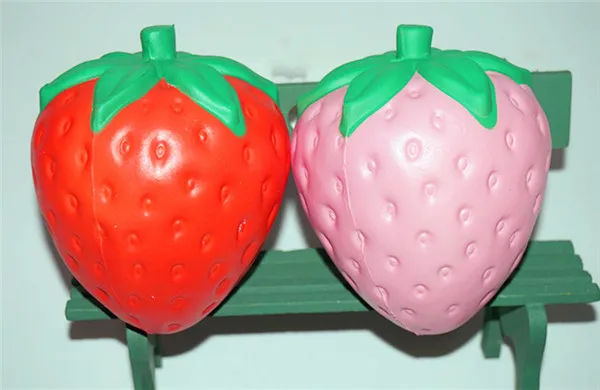 Big Jumbo Juicy Squishy Strawberry Fake Artificial Food Fruit Memory Foam Venting toys - 27