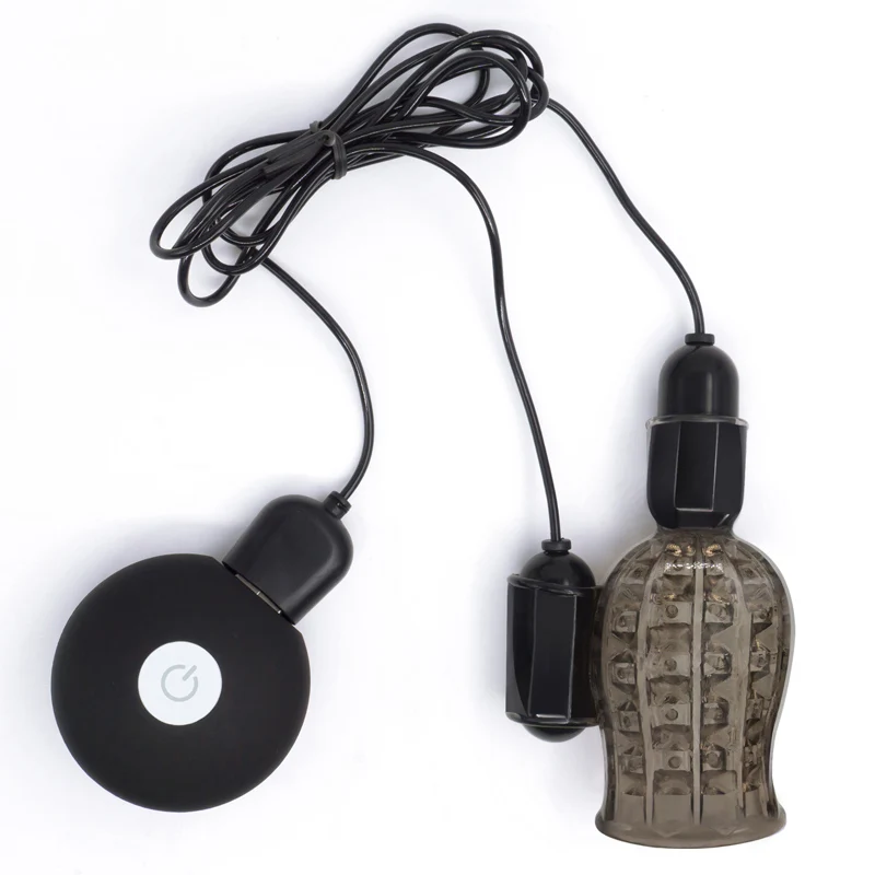 USB зарядка Массажер для пениса с 2 шапками Мужской мастурбатор 12 Скоростей