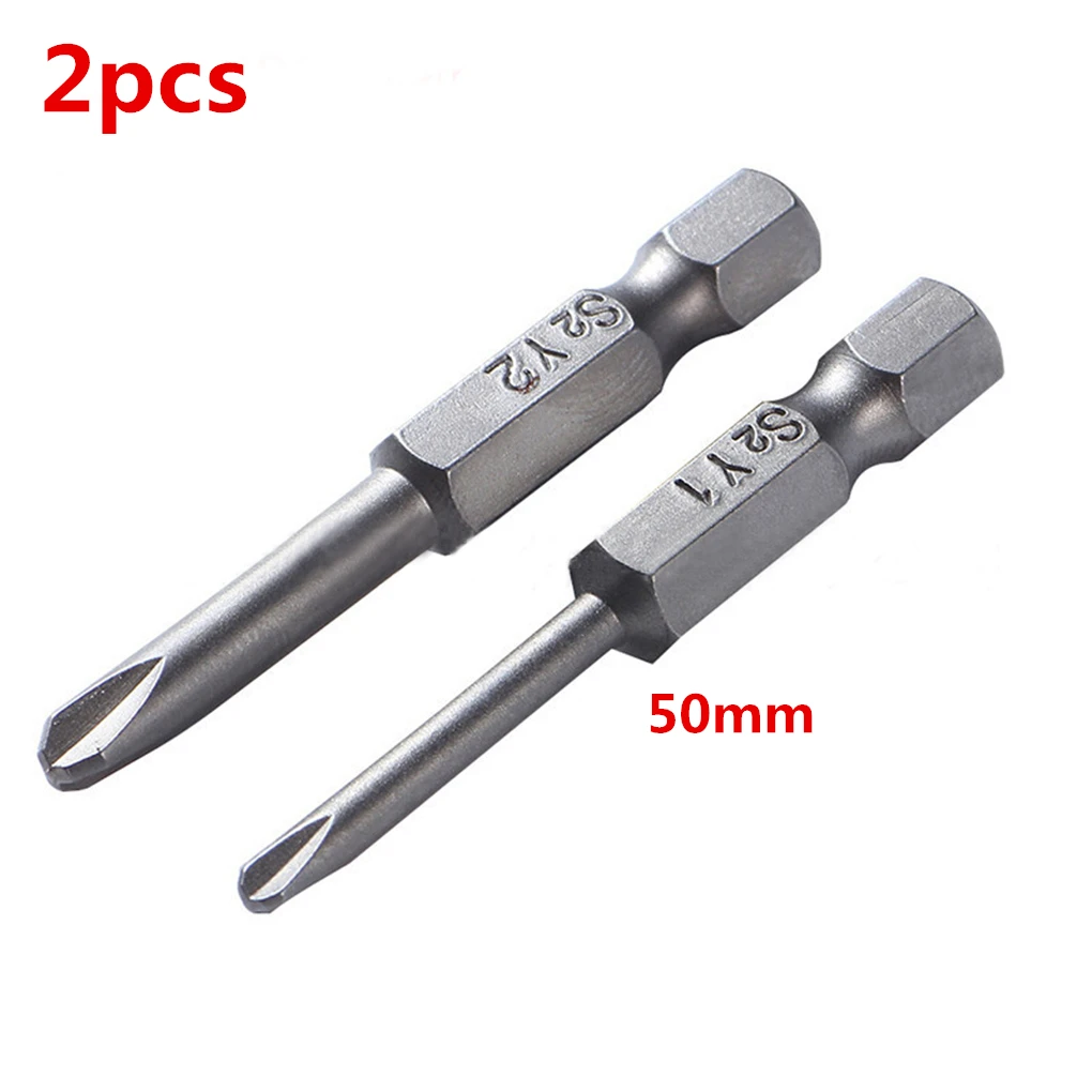 

2pcs/set 50mm S2 Alloy Steel Magnetic Y-Type Screwdriver Bit 1/4" Hex Shank Screw Drivers Set Electric Driver Hand Tools