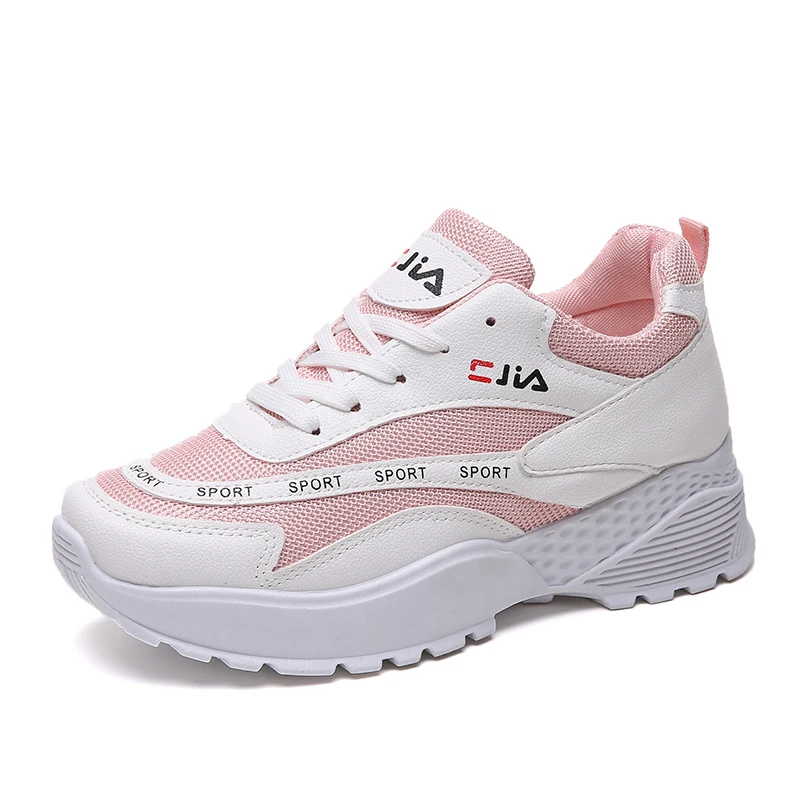 Hot Sale Cheap Tenis Feminino Women Gym Sport Shoes Women Tennis Shoes Female Stability Athletic Fitness Sneakers Trainers - Цвет: white pink