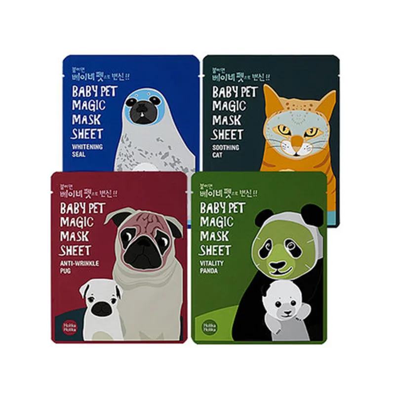 

Holika Holika Baby Pet Magic Mask Sheet 22ml*3pcs Oil Control Shrink Pores Facial Masks Snail Dope Mask Paste Korea Cosmetics