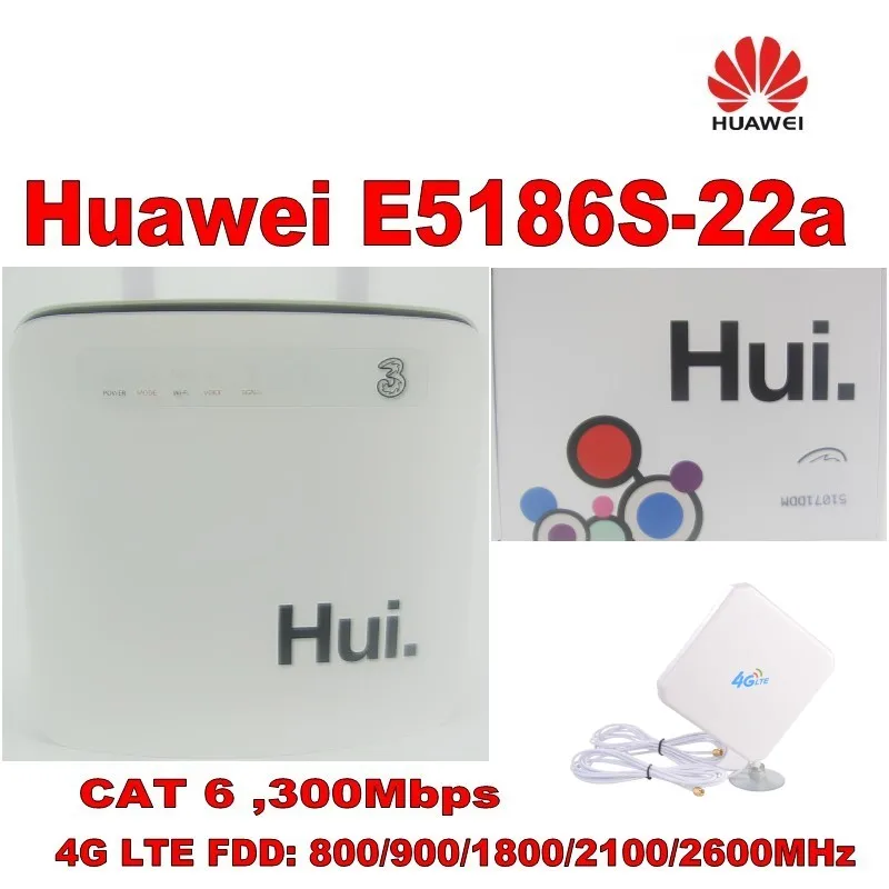 Huawei E5186 E5186S 22 4G Cat6 802.11ac LTE CPE Wifi Router plus 35dbi