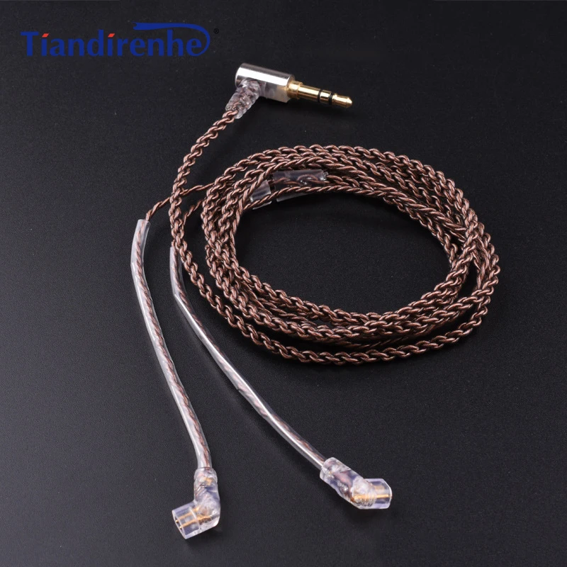 

DIY Cable for ue18 11pro 10pro 7pro 4pro Earphone Headset Single Crystal Copper 0.75mm 2 Pin Cable for iPhone xiaomi Android IOS