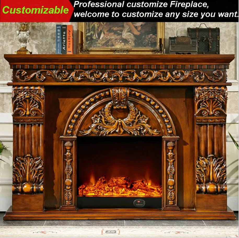 etop Europe Simulation Fire Flame Fireplace Luxury Home Decor TV