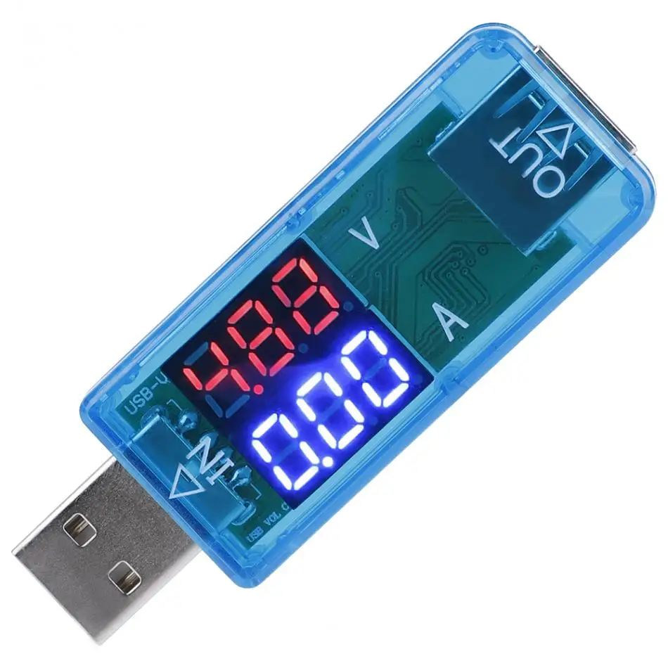 USB Цвет цифровой вольтметр Амперметр измеритель тока мультиметр для измерения напряжения детектор
