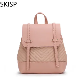

Backpack Women Pu Leather Female Pink Backpacks Teenager Small School Shoulder Bags Feminina Rucksack Mochilas Mujer 2019