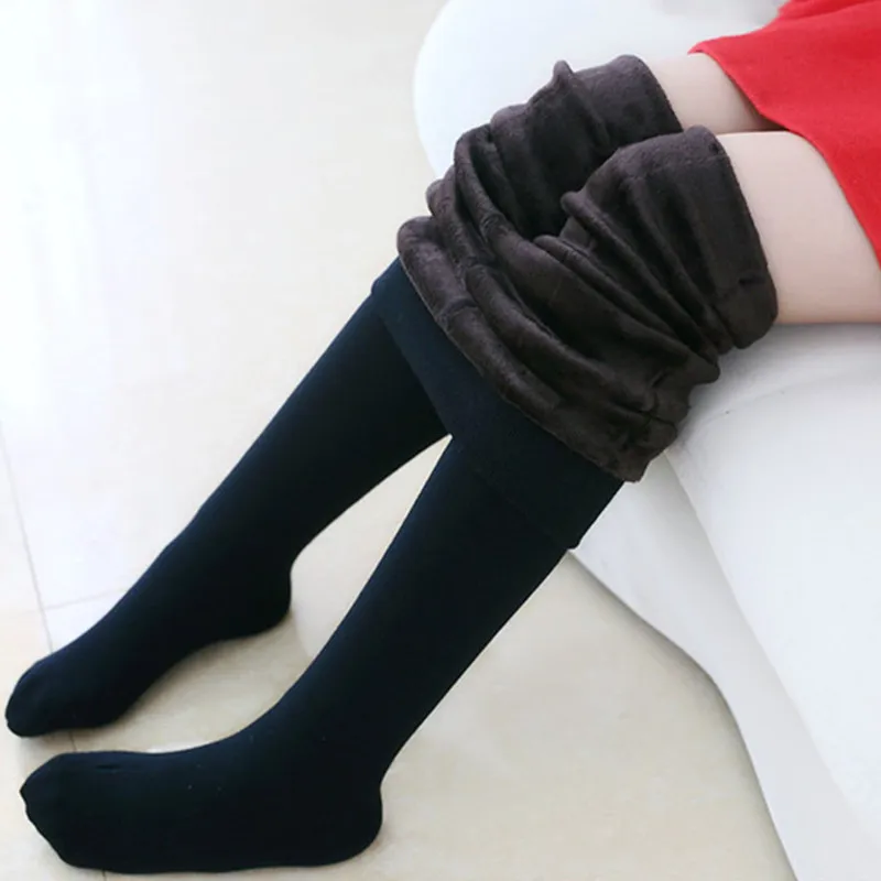 Winter Girls Tights Baby Girl Pantyhose Fashion Cotton Stocking Fur Elastic Waist Warm