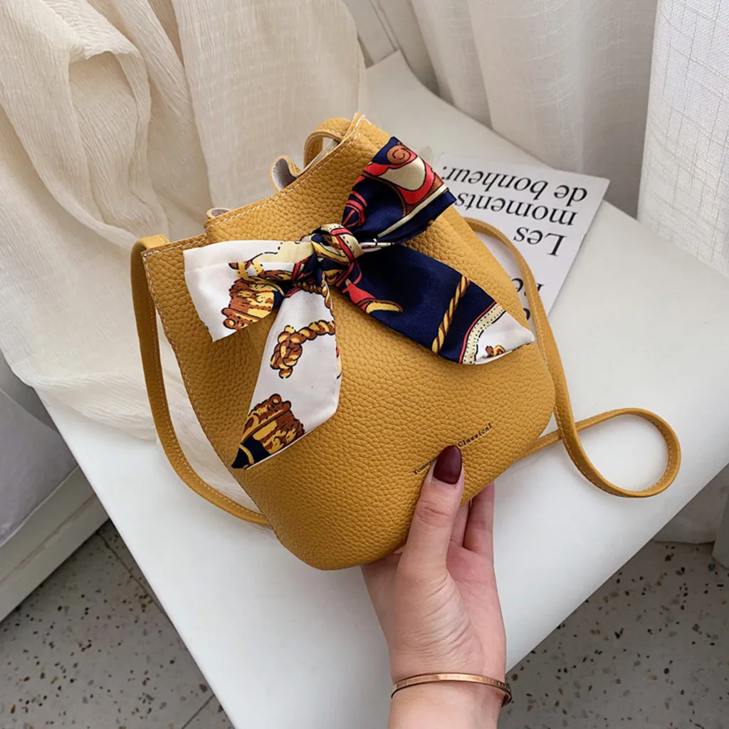 MUQGEW Новая модная сумка мешок женская из искусственной кожи однотонные сумки для