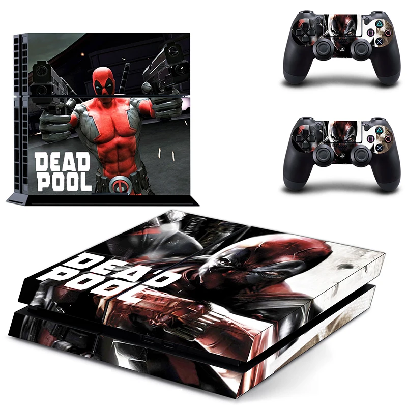

Vinyl PS4 Skin for Sony Playstation 4 for PS4 Controller and Two Controller Sticker - Deadpool Style Skins