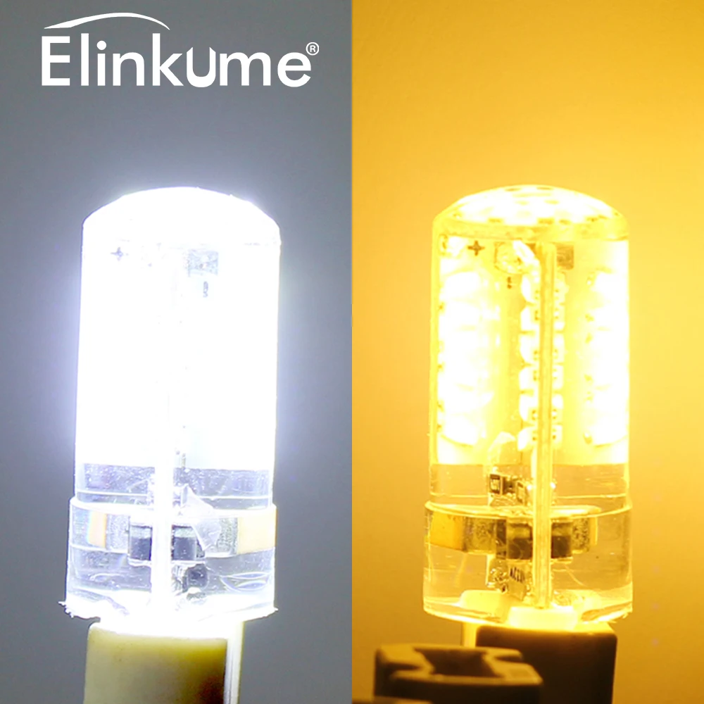 Elinkume G9 Светодиодная лампа 3 Вт 4 мини 58 64 104 шт. SMD3014 энергосберегающая ампула 110 В 220