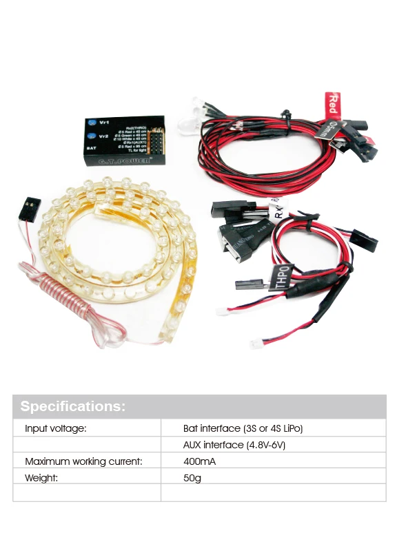 

EDF lights with controller trubine jet after-burn light rc airplane accessories