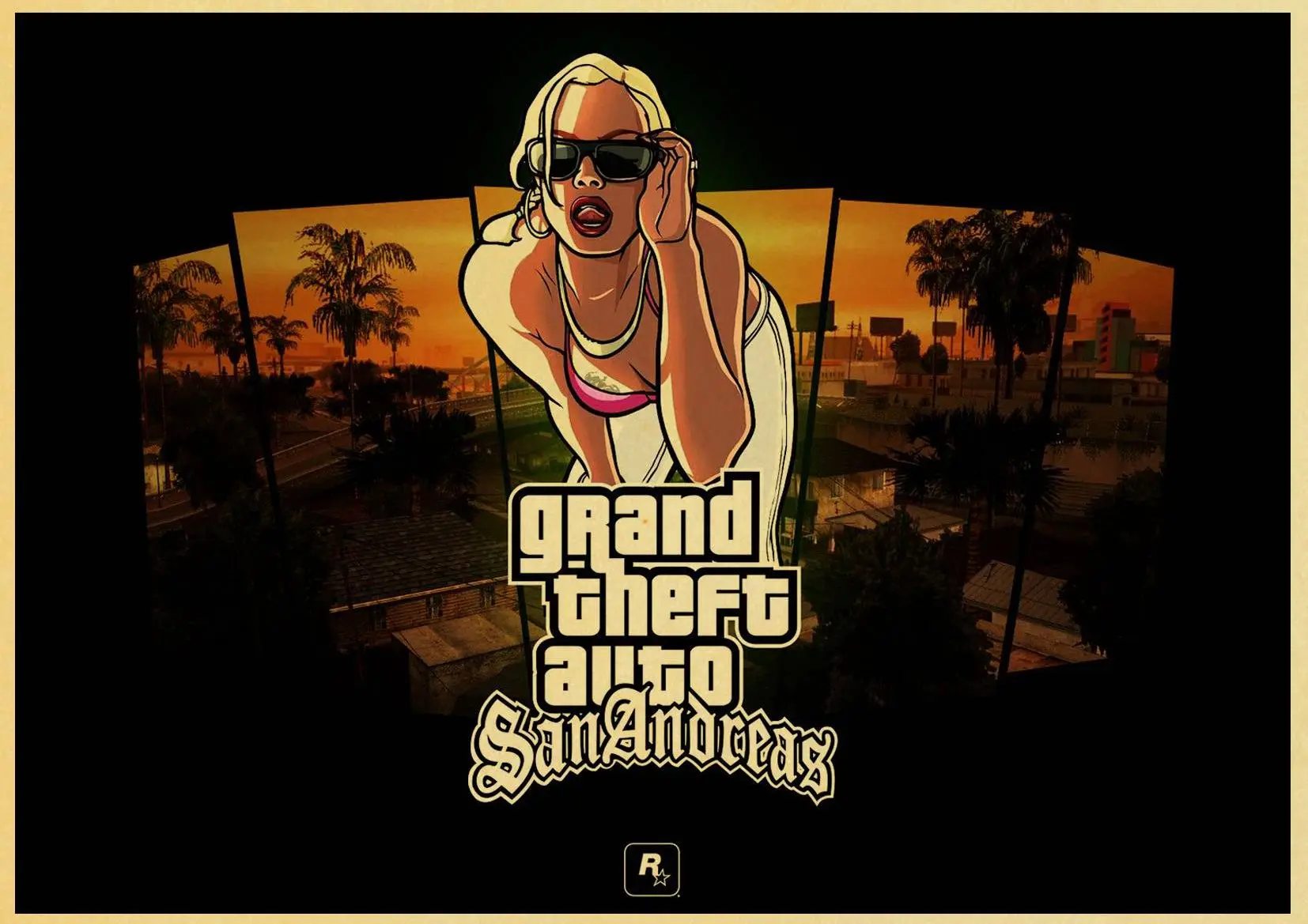 Grand Theft Auto GTA 5 игра ретро крафт-бумага плакат печатные настенные картины для гостиной винтажные декоративные наклейки на стену