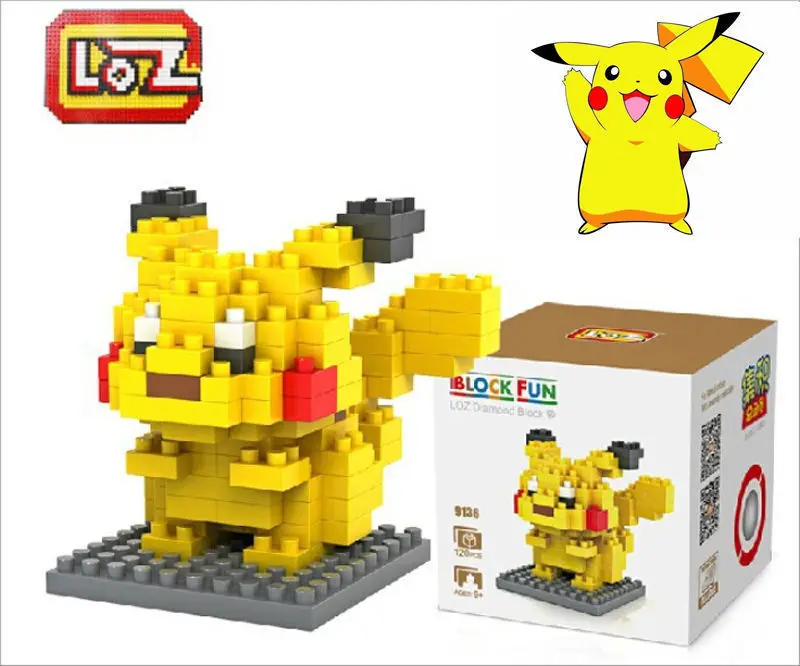 

Good Quality 8 styles go mini Figures Case for Legos Model Kids toy Cards Games Pikachu Charmander Bulbasaur Blocks