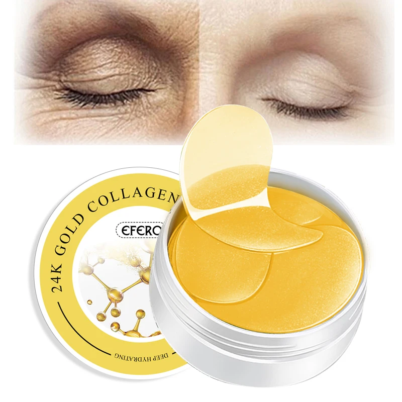 

60pcs Collagen Eye Patches Anti-wrinkle Gold Gel Eye Mask for Eyes Patch Skin Care Moisturizing Essence Dark Circles Removal