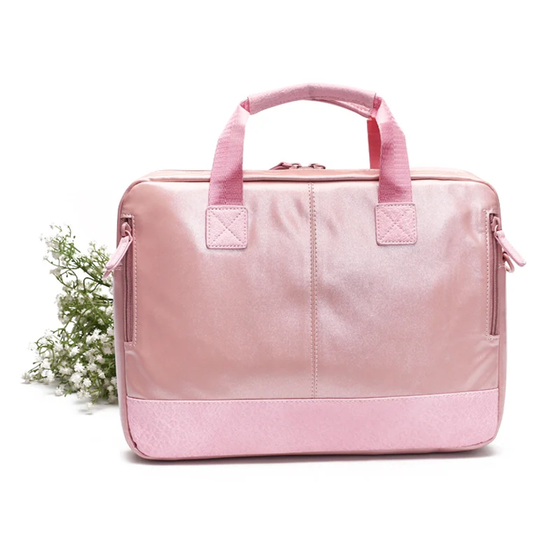 15,6 дюймов Милая женская сумка для ноутбука чехол для Macbook Air Pro retina lenovo Dell Asus сумка через плечо - Цвет: Pink