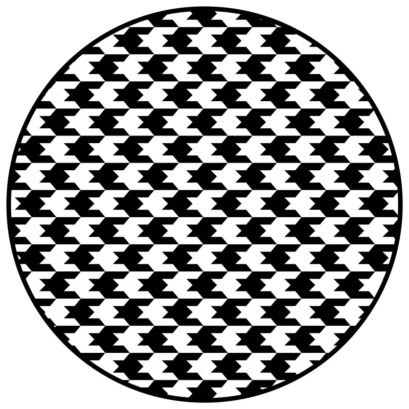Us 10 91 16 Off Modern Fashion Classic Black White Houndstooth Soft Round Decorative Carpet Floor Door Chair Baby Play Mat Pad Parlor Area Rug In