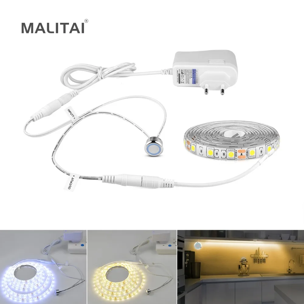 

Dimmable 1M 2M 3M 4M 5M LED Strip light Tape Touch Control Dimmer Waterproof lamp Tape DIY Porch Wardrobe Closet Cabinet light