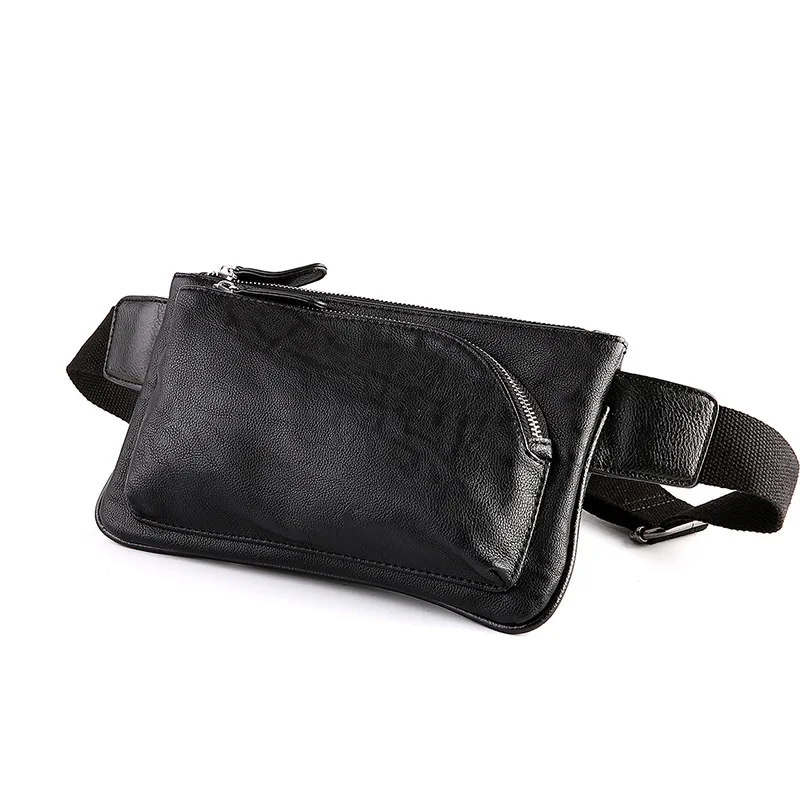 

Hot Selling Unisex waist bag packs belt men 2019 Casual Zipper PU Leather fanny Waist Pack Bags for men Running Jogging Belt