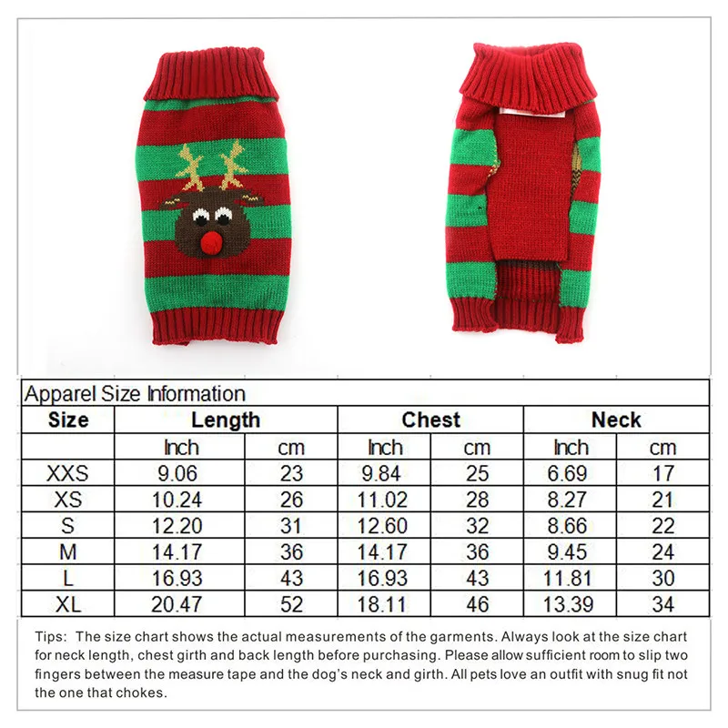 Рождественский свитер для собаки, для питомца собаки трикотажный пуловер зимняя одежда для собак в виде таксы, йоркширского терьера кошка Снежинка елка украшения собачьи - Цвет: Red Green Elk