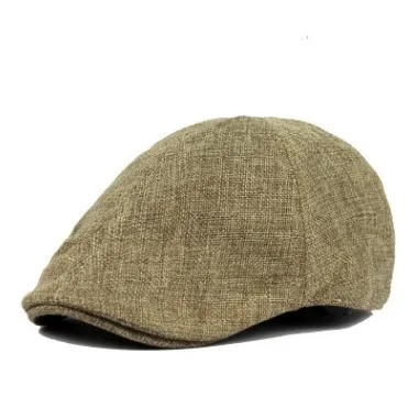 XdanqinX Summer Retro Men's Cap Ultra-thin Breathable Berets For Men Women Elegant Women's Flat Caps Beret Ladies Couple Hat New - Цвет: khaki