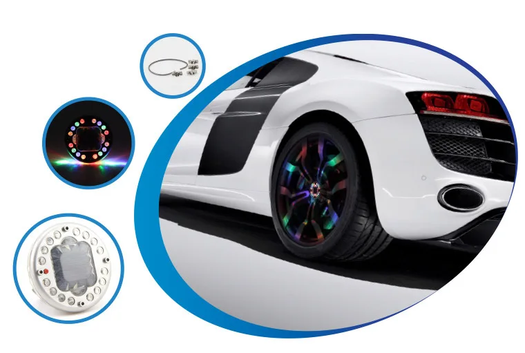 Leadtops 1 компл. RGB Питание колеса автомобиля света Внешнее освещение Красочные Авто включение/off колесо RGB шин светодиодные украшения детская Безопасность лампы ах
