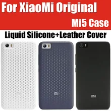 Zck0224 для xiaomi mi5 case оригинальный бренд жидкого кремния анти стук матовый синхронизации фондовой кожа откидная крышка для xiaomi mi5 m5 prime