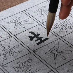 Cahier de copie The Heart Sutra kaishu, pinceau de calligraphie chinoise, répétition d'écriture à l'eau, papier de riz épais 