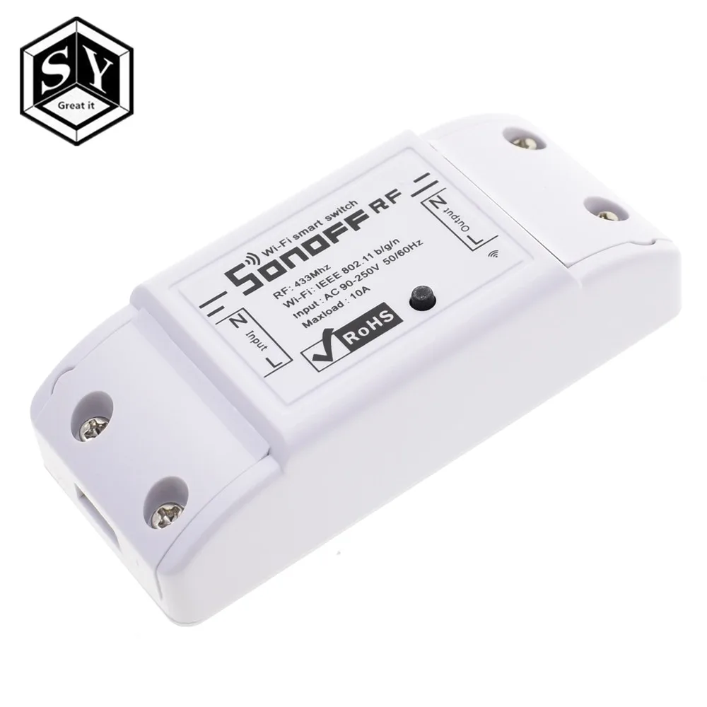 

Sonoff RF WiFi Smart Switch Interruptor 433Mhz RF Receiver Intelligent Remote Wireless Control For Smart Home Wi-fi Light Switch