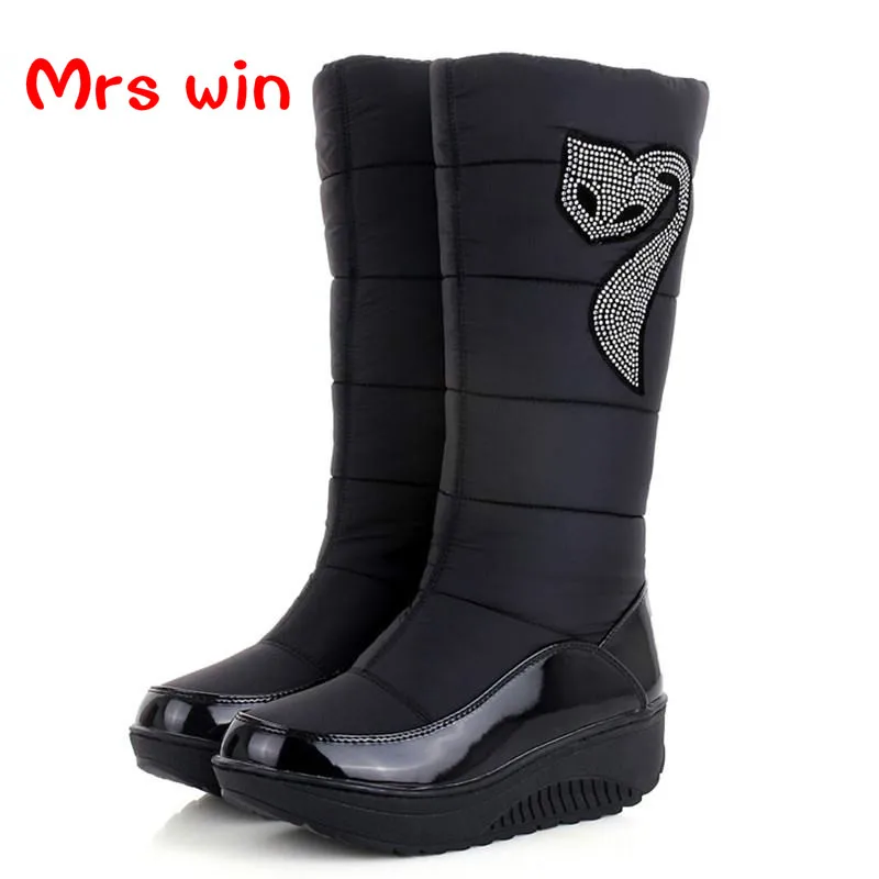 Plus size 35 44 Hot 2017 new Women Winter Boots warm Cotton Down shoes