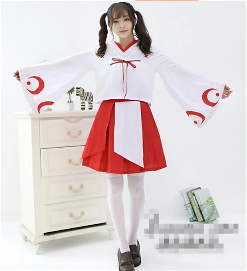 Us 43 66 2017 New Style Best Selling Anime Inuyasha Kikyo Sweet Lolita Dress Cosplay Costume Red Skirt Kimono A Aliexpress