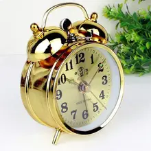 Despertador Retro de doble campana, reloj despertador mecánico clásico, reloj mecánico con movimiento metálico, relojes de escritorio para decoración del hogar