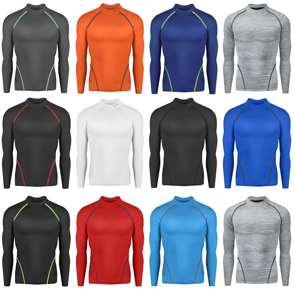 

Newest Edition Men's Skin Athletic Long Sleeves Compression Under Layer Running Shirts