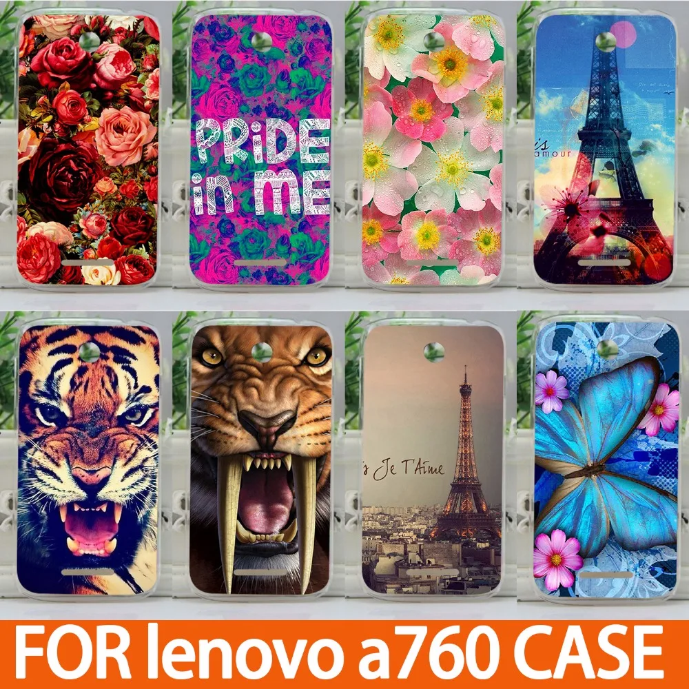 Бесплатная доставка 14 видов стилей Эйфелева башня Цветок чехол для lenovo A760