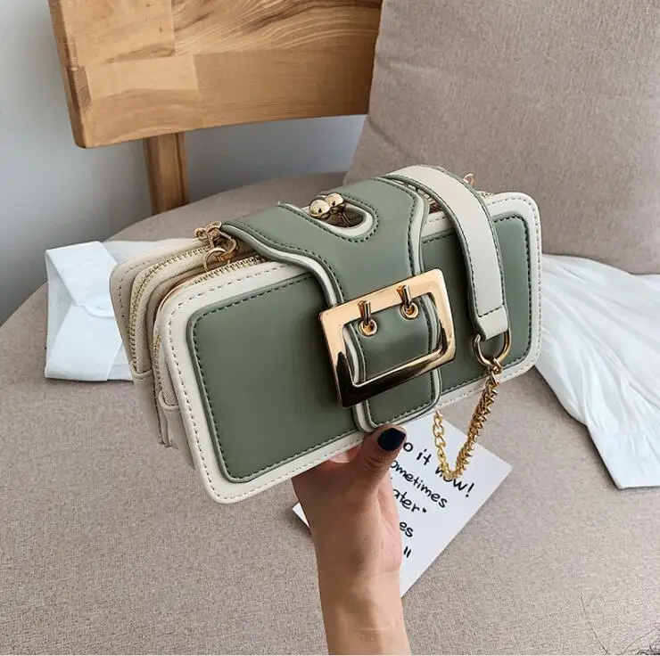 

Panelled Fashion Belt Buckle Mulit-layers Flap Mujer Purse Women Crossbody Bag 2019 Female Shoulderbag Bolsa Sac #1503