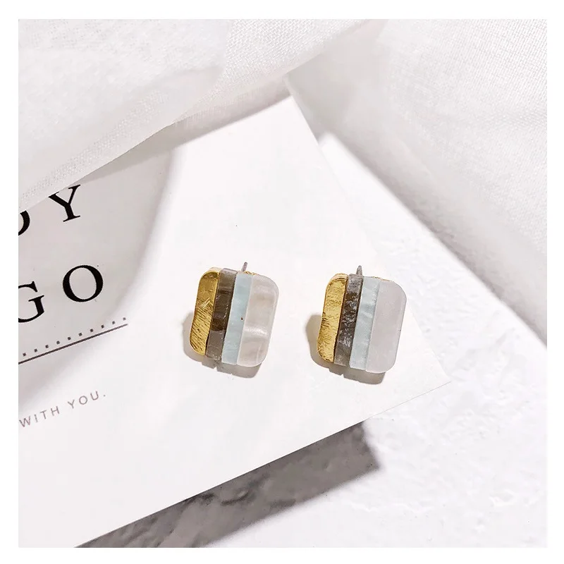 Серьги серьги Aliexpress новые ацетатные геометрические акриловые треугольные