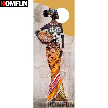 

HOMFUN Full Square/Round Drill 5D DIY Diamond Painting "Indian woman" Embroidery Cross Stitch 5D Home Decor Gift A22951