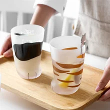 Кошачий коготь чашка молочная чашка Бытовая стеклянная Милая супер милая девушка ветер Питьевая чашка