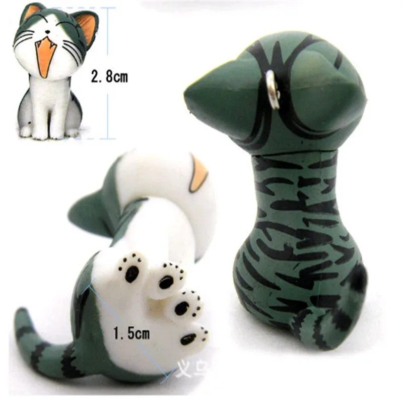 HEY FUNNY 3piece Kawaii Squishy Trinket Cell Phone Accessories a Full Range Of Sweet Home Cat ...