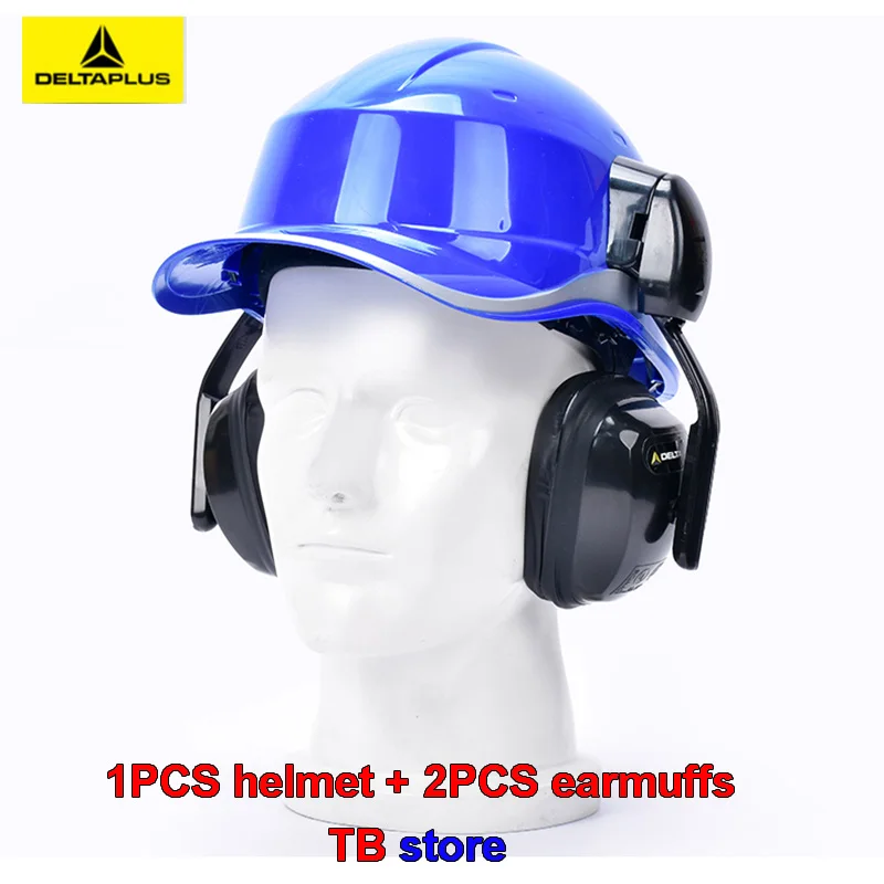 Capacete de Isolamento Capacete de Capacete de Isolamento Prevenção de Ruído Delta Plus Capacete de 103008 Orelha-gancho Earmuffs 33db Proteção Integrada 102020 Abs 7 High Quality Segurança e Proteção